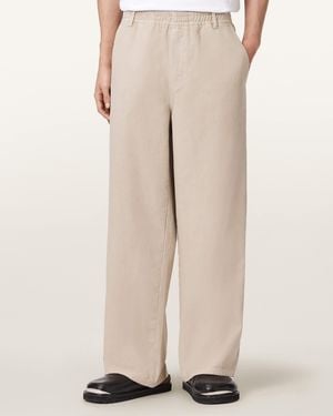 AllSaints Sabbath Wide Leg Canvas Trousers - Natural