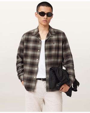 AllSaints Iniko Ramskull Relaxed Shirt - Brown