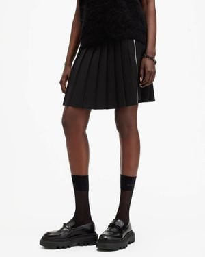AllSaints Kilter Wrap Over Mini Skirt - Black