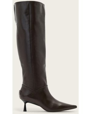 AllSaints Odyssey Knee High Leather Boots - Black