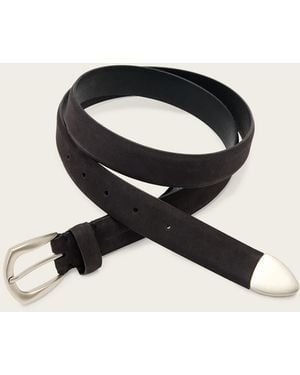 AllSaints Seth Leather Belt - Black