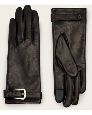 AllSaints Yuna Leather Gloves - Black