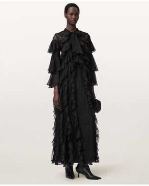AllSaints Ambi Lace Maxi Dress - Black