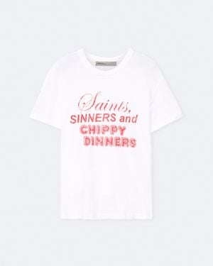 AllSaints Addi Chippy Regular-Fit T-Shirt - White