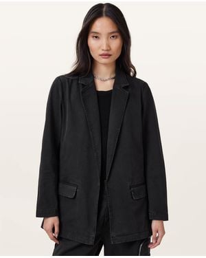 AllSaints Aleida Denim Blazer - Black