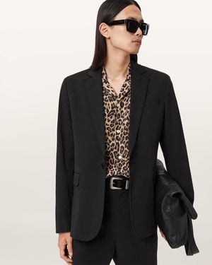 AllSaints Rebel Raw Edge Blazer - Black