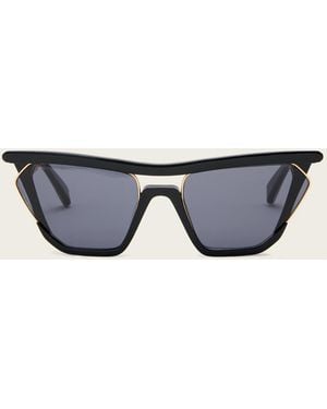 AllSaints Avie Square Visor Sunglasses - Multicolor