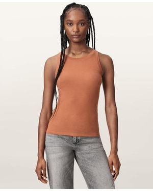 AllSaints Rina Crew Neck Sleeveless Tank Top - Blue