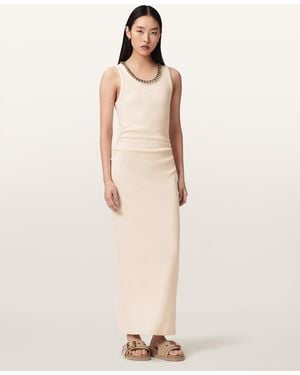 AllSaints Cotton/Modal Lucy Sleeveless Bodycon Maxi Dress, /Us 2 - Natural
