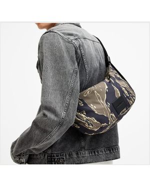 AllSaints Koy Recycled Crossbody Bag,, Camo - Grey