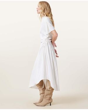 AllSaints Rosie Short Sleeve Midi Dress - Natural