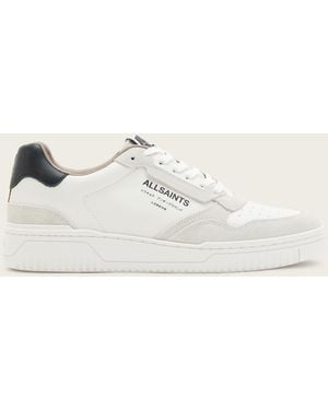 AllSaints Leather Regan Low Top Trainers, /Us 8/Eu 41 - Natural