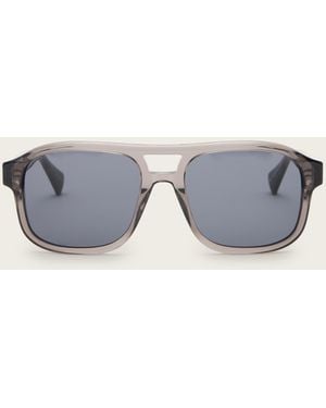 AllSaints Enzo Acetate Aviator Sunglasses - Grey