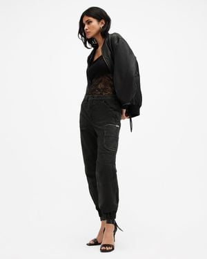 AllSaints Florence Cargo Jogger Trousers,, Washed - Black