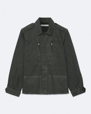 AllSaints Silvo Cotton Flight Jacket - Green