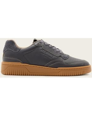 AllSaints Leather Regan Low Top Trainers, /Us 8/Eu 41 - Blue