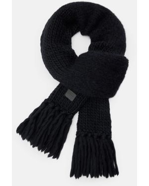 AllSaints Amber Mixed Knitted Scarf - Black