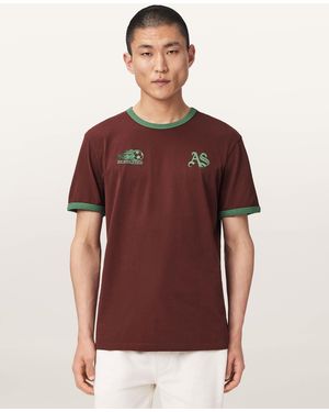 AllSaints Partida Short Sleeve Soccer T-Shirt - Red