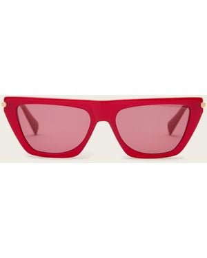 AllSaints Minka Flat Top Cat Eye Sunglasses - Pink