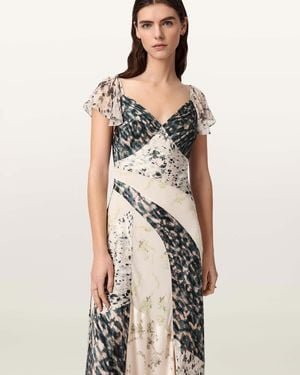 AllSaints Lala Floral Maxi Dress - White