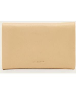 AllSaints Harluna Leather Wallet - Natural