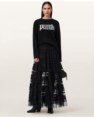 AllSaints Punk Crew Neck Sweater - Blue