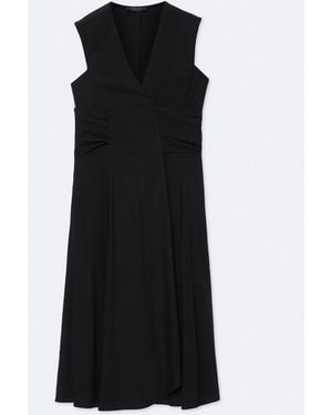 AllSaints Jeanne Midi Wrap Dress - Black