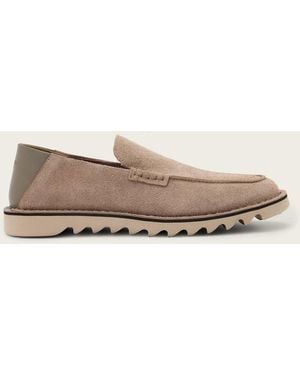 AllSaints Leather Slix Leather Loafers, /Us 8/Eu 41 - Natural