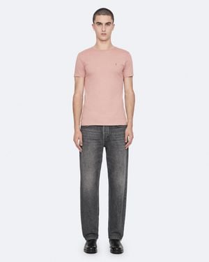 AllSaints Tonic Crew Neck Slim Ramskull T-Shirt - Pink