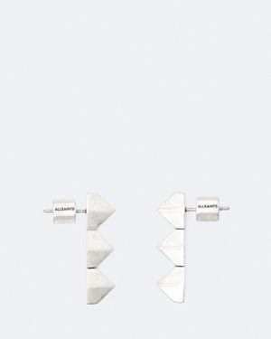 AllSaints Spike Metal Bead Earrings - White