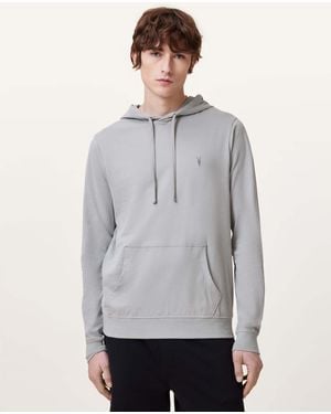 AllSaints Brace Pullover Brushed Cotton Hoodie, Machine - Grey