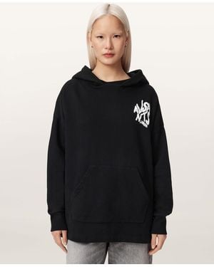 AllSaints Orlando Etta Oversized Long Sleeve Hoodie - Black