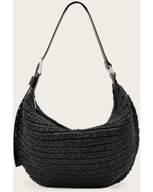 AllSaints Luna Woven Shoulder Bag - Black