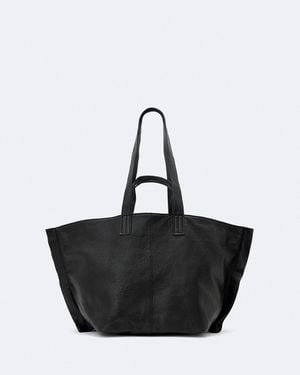 AllSaints Lutece Leather Tote Bag - Black
