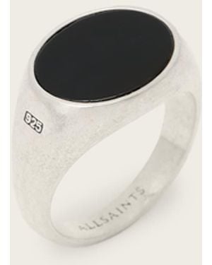 AllSaints Owen Onyx Sterling Ring - Natural