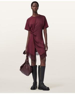 AllSaints Lana Lace Mini Dress - Red