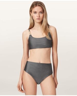 AllSaints Talaria Sheen Bikini Bottoms - Grey