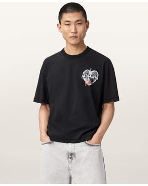 AllSaints Reflect Short Sleeve Graphic T-Shirt - Black