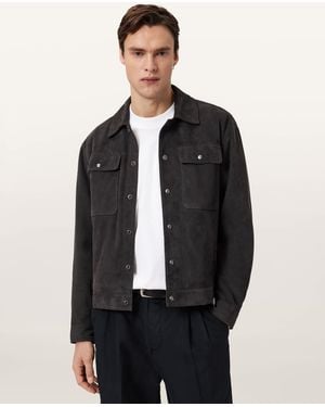 AllSaints Shelton Leather Jacket - Black