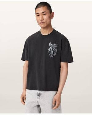 AllSaints Vanguard Short Sleeve Graphic T-Shirt - Black