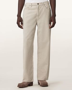 AllSaints Lenny Wide Leg Corduroy Jeans - Natural