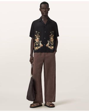 AllSaints Parsons Short Sleeve Boxy Shirt - Multicolour