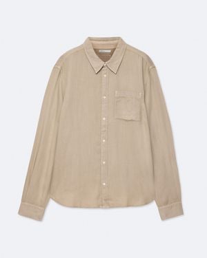 AllSaints Ward Regular-Fit Tencel Shirt - Natural