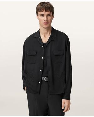 AllSaints Yodo Long Sleeve Shirt - Black