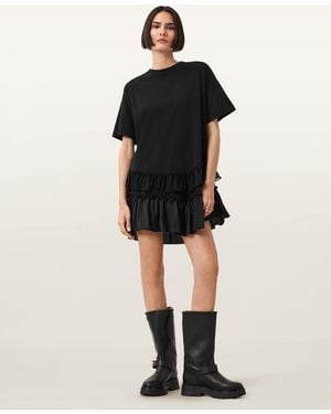 AllSaints Feyre Relaxed Fit Mini Dress - Black
