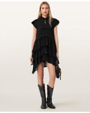 AllSaints Cavarly Cotton Mini Dress - Black
