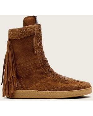 AllSaints Leather Louise Suede Fringe Trainers, /Us 6/Eu 36 - Brown