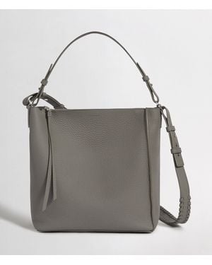 AllSaints Kita Leather Crossbody Bag - Grey