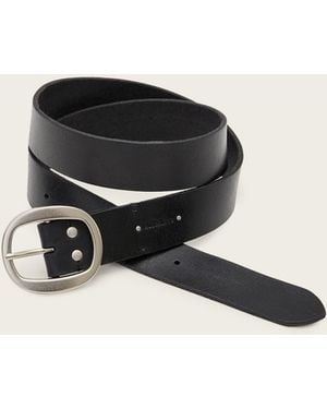 AllSaints Anders Leather Embossed Belt - Black