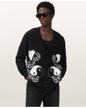 AllSaints Reflection Oversized Cardigan - Black